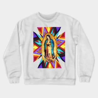 Our Lady of Guadalupe Tilma Mexican Virgin Mary Saint Mexico Catholic colorful Crewneck Sweatshirt